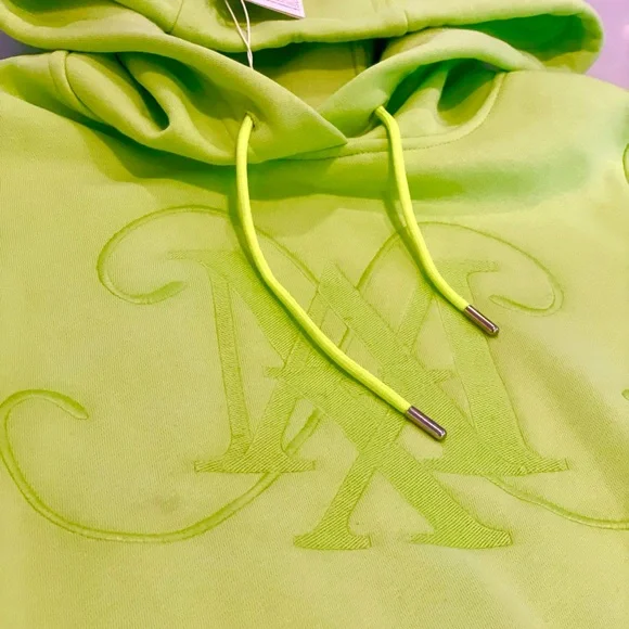 Max Mara Muted Neon Lime Green Hoodie and sweatpants New NWT - Picture 7 of 8